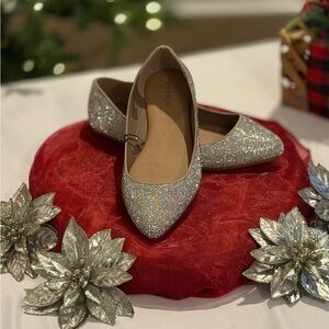 Torrid Glittering Silver Flats